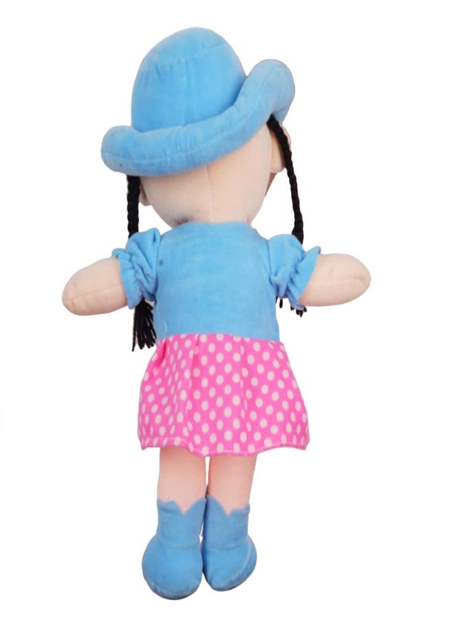 DearJoy Cap Rag Doll - Sky Blue, 40cm - Image 4
